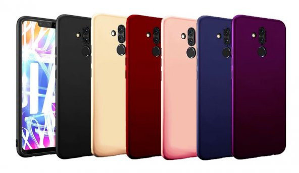 Huawei Mate 20 Lite Kılıf Premier Mat Silikon Kapak + Esnek Nano Cam