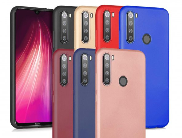 Xiaomi Redmi Note 8 Kılıf Premier Mat Silikon Kamera Koruma + Cam - 2