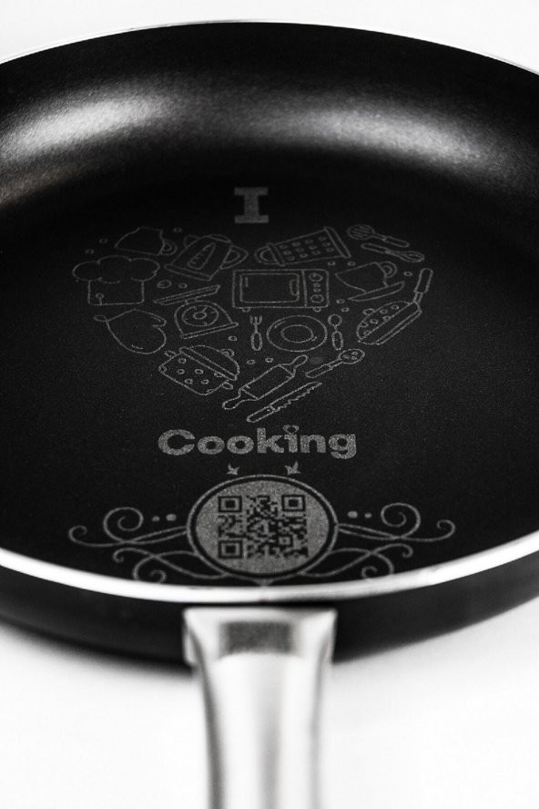 laserpan Love 28cm Önlüksüzprofesyonelkaliteli Akıllı Tarifli Desenli Tava - 2