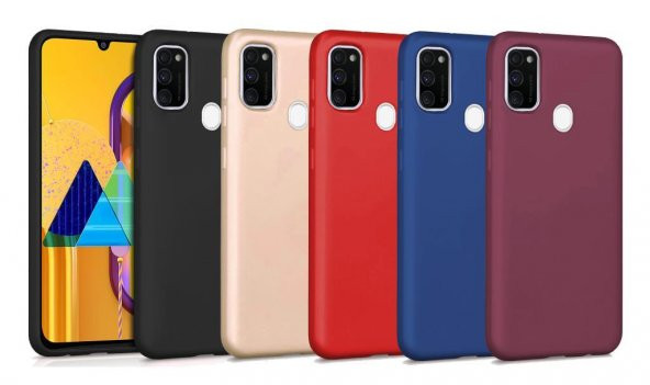 Samsung Galaxy M30S Kılıf İnce Esnek Mat Silikon Kapak