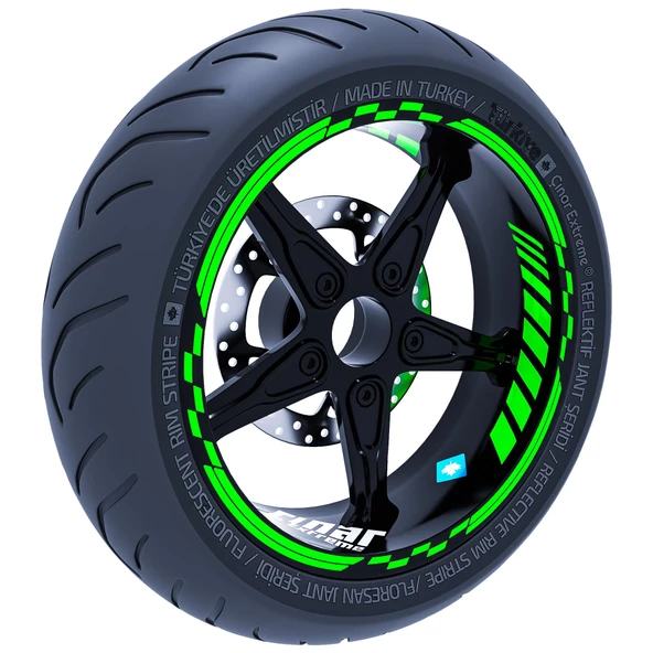 Moto GP İç Dış Jant Şeridi Takım Sticker Reflektif, Floresan, Özel Renkler Çınar Extreme - 4
