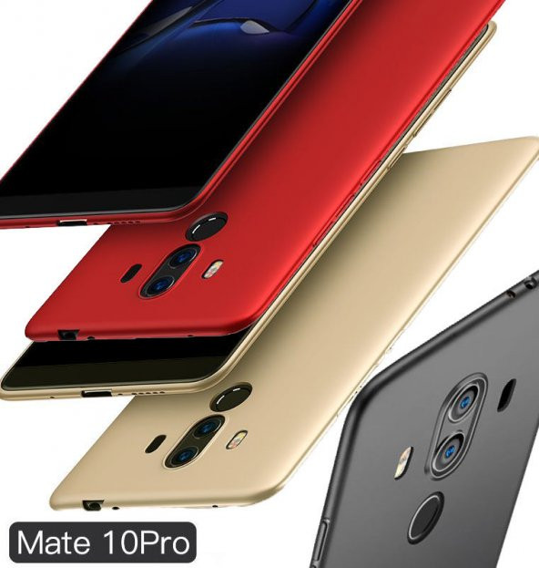 Huawei Mate 10 Pro Kılıf Premier Mat Silikon Kılıf + Temperli Cam