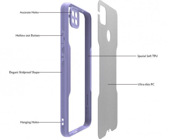 Xiaomi Redmi 9C Kılıf Zore Parfe Kapak - 11