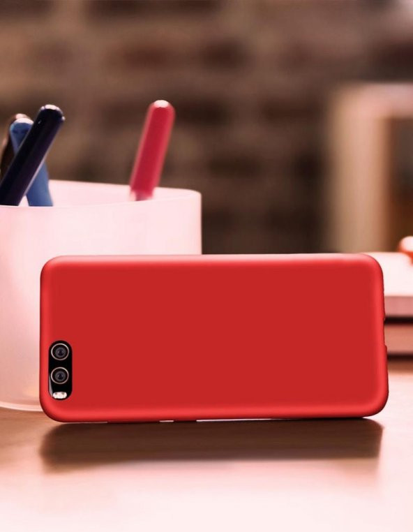 Xiaomi Mi 6 Kılıf Premier Mat Silikon Kılıf Slim Fit + Nano Cam - 6