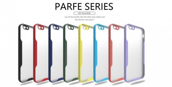Apple iPhone 6 6S Kılıf Lens Korumalı Hibrit İnce Silikon Kapak - 10