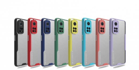 Xiaomi Mi 10T 5G Kılıf Lens Korumalı Hibrit İnce Silikon Kapak - 10