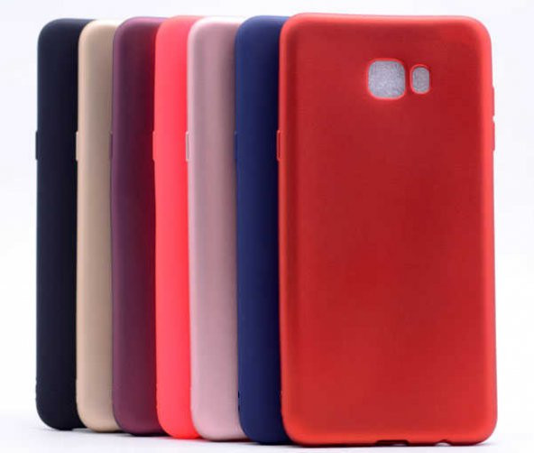 Samsung Galaxy C7 Pro Kılıf Premier Mat Esnek Silikon Kapak - 9