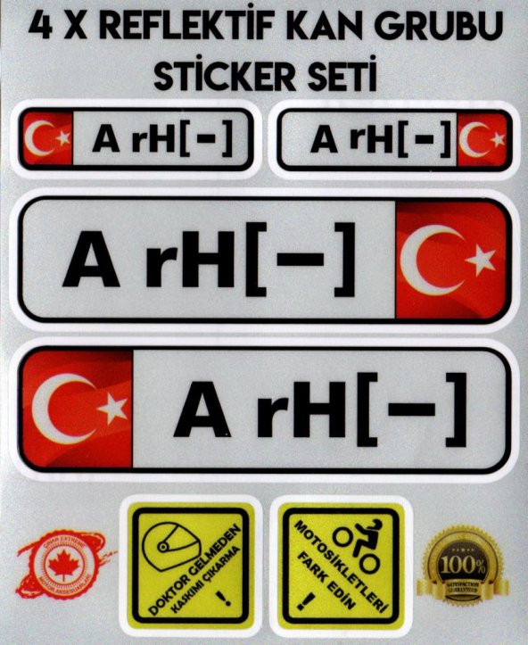 TR A rH - Reflektif Kan Grubu Seti Sticker Çınar Extreme - 2