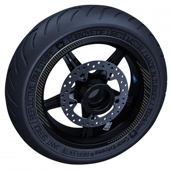 Karbon Fiber Dokulu Moto GP İç Jant Şeridi Sticker Çınar Extreme - 2
