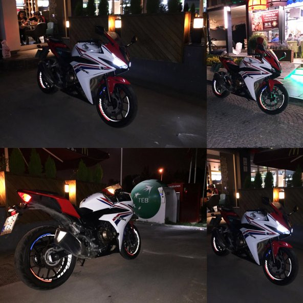 Tam Tur Reflektif Beyaz (Gri) Supersport İç Jant Şeridi Sticker Çınar Extreme - 3