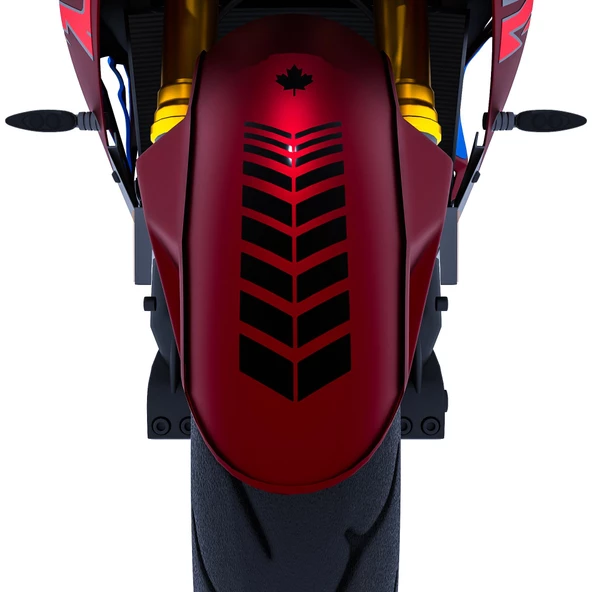 2 Adet Sport Tasarımlı Motosiklet Çamurluk Sticker Reflektif, Floresan, Parlak Düz, Özel Renkler Çınar Extreme - 6