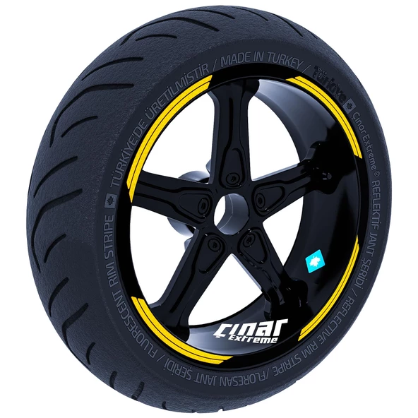Double Stripe Jant Şeridi Sticker Reflektif, Floresan, Özel Renkler Çınar Extreme - 9