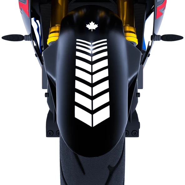 2 Adet Sport Tasarımlı Motosiklet Çamurluk Sticker Reflektif, Floresan, Parlak Düz, Özel Renkler Çınar Extreme - 10