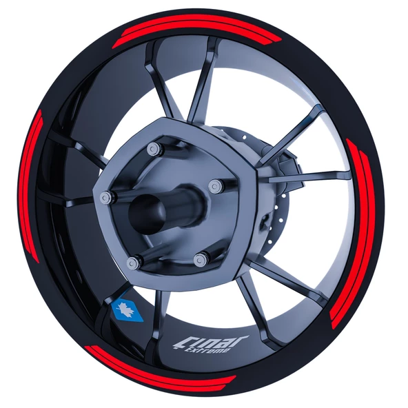 Double Stripe Jant Şeridi Sticker Reflektif, Floresan, Özel Renkler Çınar Extreme - 4