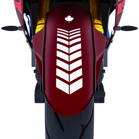 2 Adet Sport Tasarımlı Motosiklet Çamurluk Sticker Reflektif, Floresan, Parlak Düz, Özel Renkler Çınar Extreme - 4