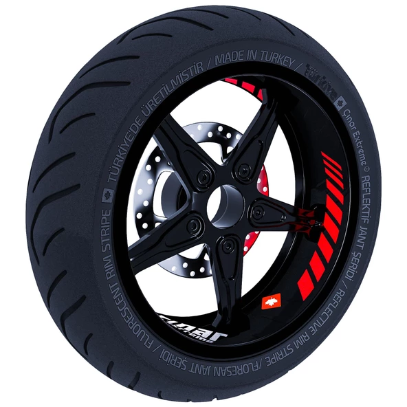 Gp Racing İç Jant Şeridi Sticker Reflektif, Floresan, Özel Renkler Çınar Extreme - 12