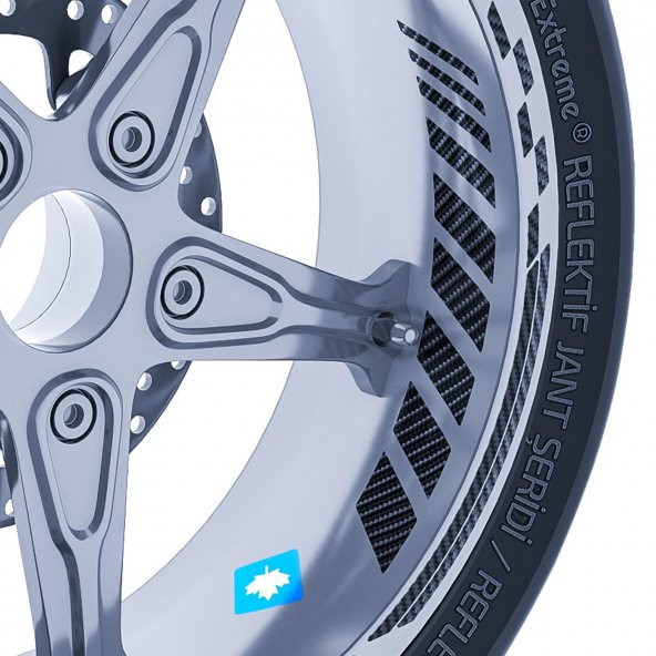 Karbon Fiber Dokulu Moto GP İç Dış Jant Şeridi Takım Sticker Çınar Extreme - 2