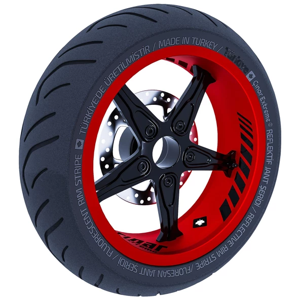 Gp Racing İç Jant Şeridi Sticker Reflektif, Floresan, Özel Renkler Çınar Extreme - 3