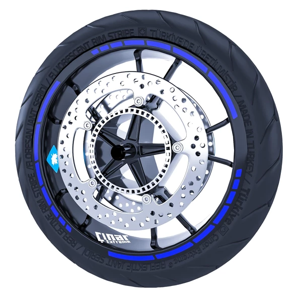 Moto GP Stili Jant Şeridi Sticker Reflektif, Floresan, Özel Renkler Çınar Extreme - 10