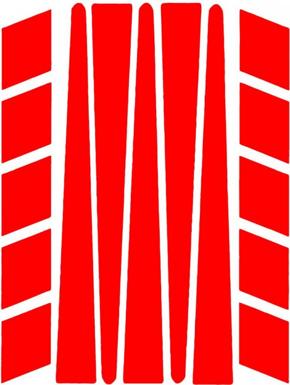 Şerit Şeklinde Reflektif Kırmızı Sticker Çınar Extreme
