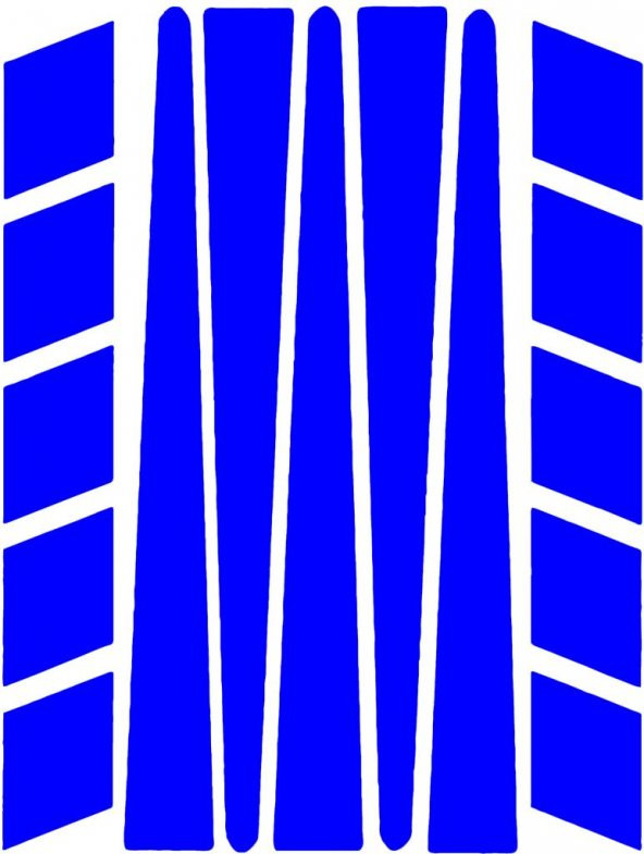 Şerit Şeklinde Reflektif Mavi Sticker Çınar Extreme