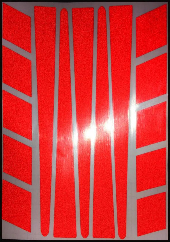 Şerit Şeklinde Reflektif Kırmızı Sticker Çınar Extreme - 2