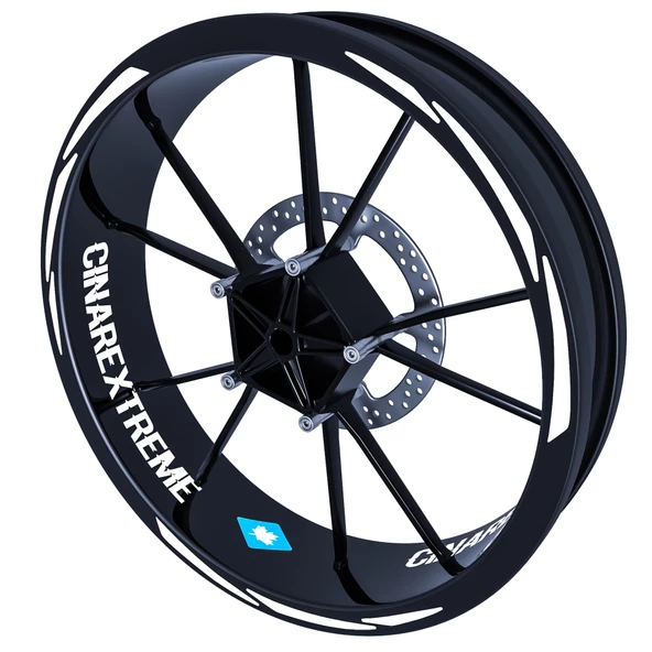 3 Parça Tasarımlı Jant Şeridi Sticker Reflektif, Floresan, Özel Renkler Çınar Extreme - 7