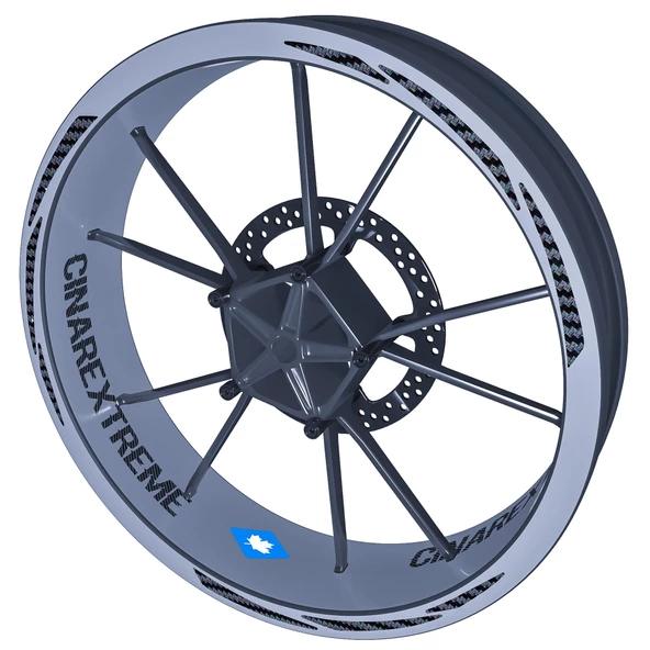 3 Parça Tasarımlı Jant Şeridi Sticker Reflektif, Floresan, Özel Renkler Çınar Extreme - 4