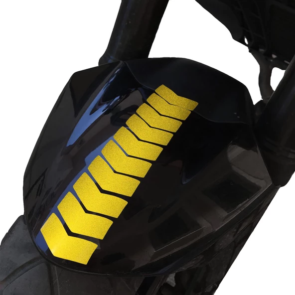 Ok Tasarımlı Çamurluk Kask Sticker Reflektif, Floresan, Düz Renkler Çınar Extreme - 6
