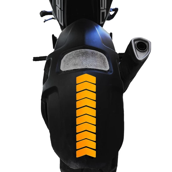 Ok Tasarımlı Çamurluk Kask Sticker Reflektif, Floresan, Düz Renkler Çınar Extreme - 11