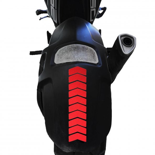 Ok Tasarımlı Reflektif Kırmızı Çamurluk Kask Sticker Çınar Extreme - 2