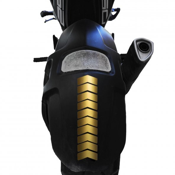Ok Tasarımlı Yaldızlı Gold Çamurluk Kask Sticker Çınar Extreme - 2