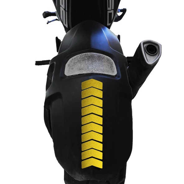 Ok Tasarımlı Çamurluk Kask Sticker Reflektif, Floresan, Düz Renkler Çınar Extreme - 7