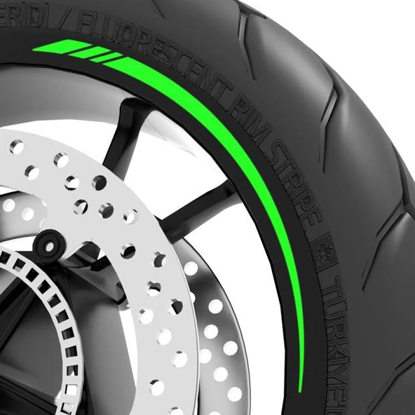 4 Parçalı Keskin Jant Şeridi Sticker Reflektif, Floresan, Özel Renkler Çınar Extreme - 2