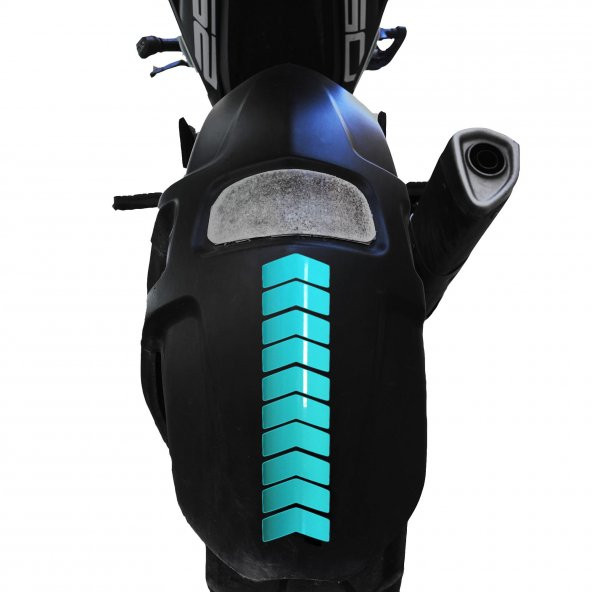Ok Tasarımlı Nane Yeşili Çamurluk Kask Sticker Çınar Extreme - 2