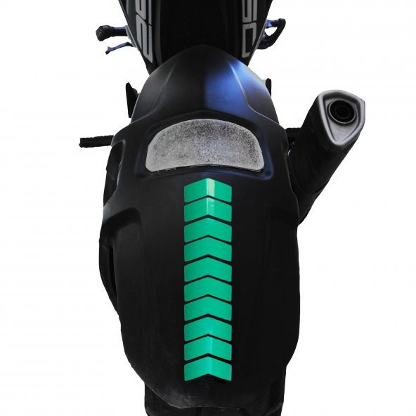 Ok Tasarımlı Orman Yeşili Çamurluk Kask Sticker Çınar Extreme - 2