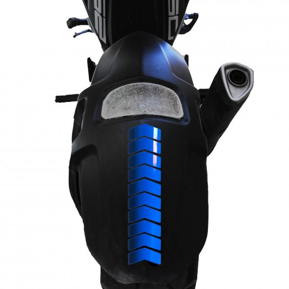 Ok Tasarımlı Azur Mavi Çamurluk Kask Sticker Çınar Extreme - 2