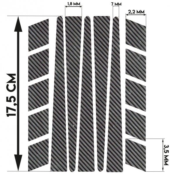 Şerit Şeklinde Gerçek Karbon Fiber Dokulu Sticker Çınar Extreme - 2