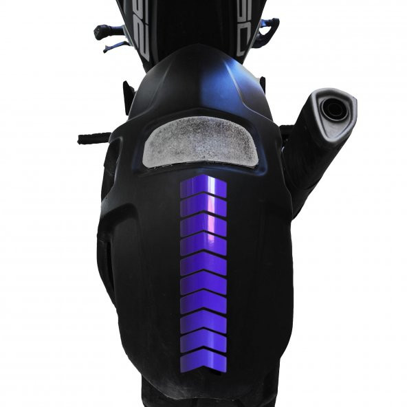 Ok Tasarımlı Patlıcan Moru Çamurluk Kask Sticker Çınar Extreme - 2