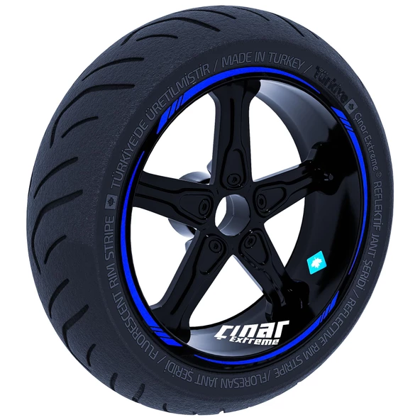 4 Parçalı Keskin Jant Şeridi Sticker Reflektif, Floresan, Özel Renkler Çınar Extreme - 4