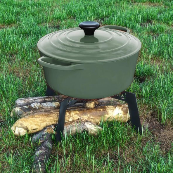 23 Cm Latnox OX+ Kamp Ocağı Pratik Metal Ateş Üstü Kamp Izgarası - 4