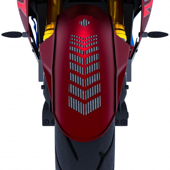 2 Adet Sport Motosiklet Çamurluk Siyah Karbon Fiber Dokulu Kask Sticker Çınar Extreme