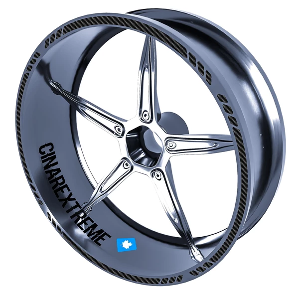 4 Parçalı Kesikli Jant Şeridi Sticker Reflektif, Floresan, Özel Renkler Çınar Extreme - 5