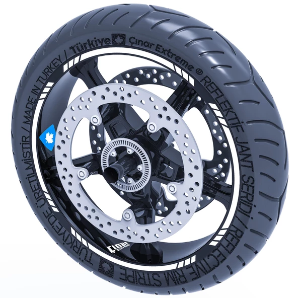 4 Parçalı Kesikli Jant Şeridi Sticker Reflektif, Floresan, Özel Renkler Çınar Extreme - 12