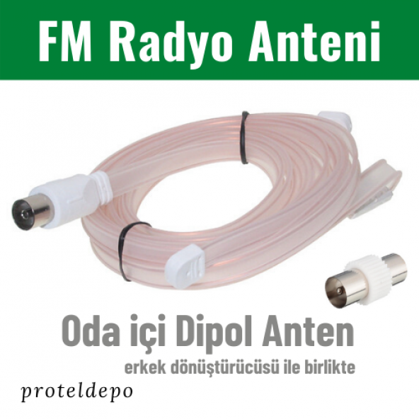IRENIS FM Radyo Anteni erkek/dişi (Tuner, Müzik Sistemi İçin) - 7