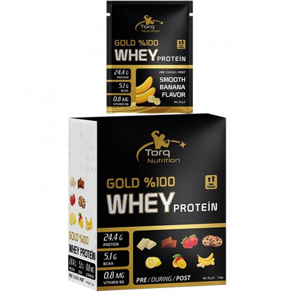 Torq Nutrition Gold Whey Protein 35 Gr x 7 SAŞE - Muz