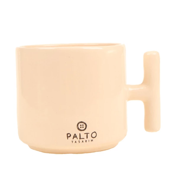 KREM T KULP KAHVE HATIR İŞİDİR BASKILI KUPA - 2