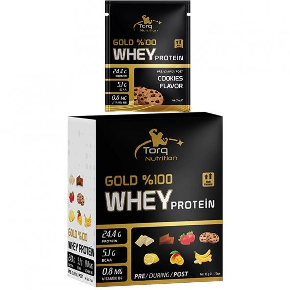 Torq Nutrition Gold Whey Protein 35 Gr x 7 SAŞE - Kurabiye