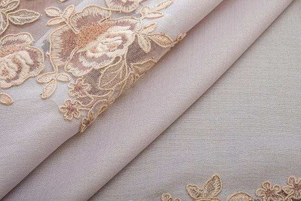 Finezza Henna Güpürlü Keten Gri Sofra Takımı 8 kişilik 160x230 cm 17 Prç. - 1148 - 6