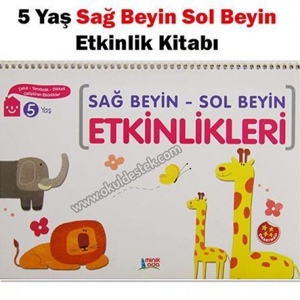 Sağ Beyin Sol Beyin 5 Yaş  Etkinlik Kitabı